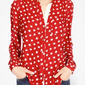 Red & White Clover Print Shirt